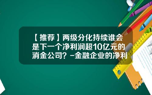 【推荐】两级分化持续谁会是下一个净利润超10亿元的消金公司?-金融企业的净利润率多少合适