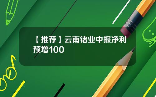 【推荐】云南锗业中报净利预增100
