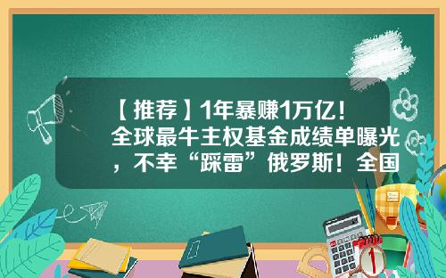 【推荐】1年暴赚1万亿！全球最牛主权基金成绩单曝光，不幸“踩雷”俄罗斯！全国人均赚137万，重仓股名单来了-全球知名基金