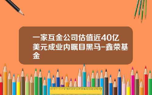 一家互金公司估值近40亿美元成业内瞩目黑马-鑫荣基金