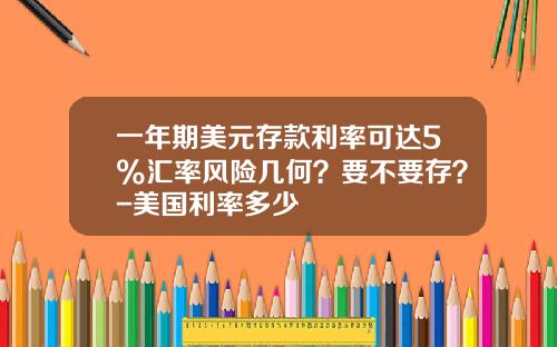 一年期美元存款利率可达5%汇率风险几何?要不要存?-美国利率多少