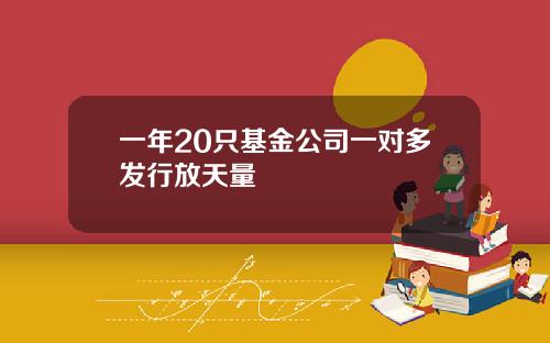 一年20只基金公司一对多发行放天量