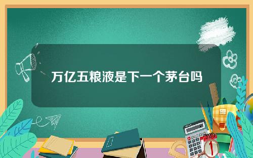 万亿五粮液是下一个茅台吗