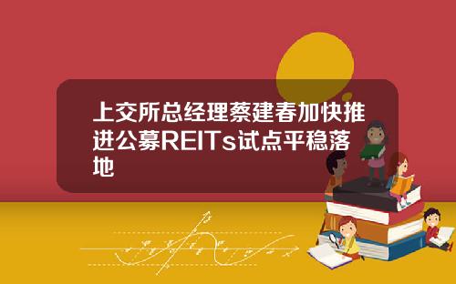 上交所总经理蔡建春加快推进公募REITs试点平稳落地