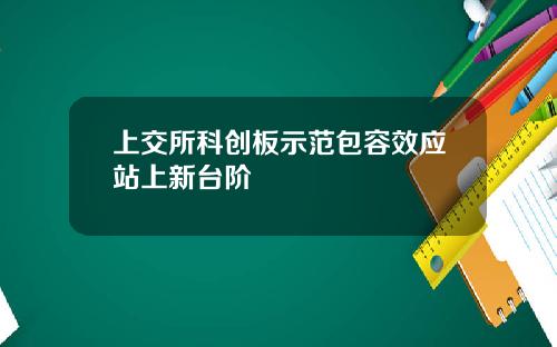上交所科创板示范包容效应站上新台阶