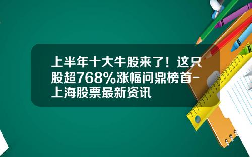 上半年十大牛股来了！这只股超768%涨幅问鼎榜首-上海股票最新资讯