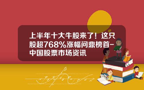 上半年十大牛股来了！这只股超768%涨幅问鼎榜首-中国股票市场资讯