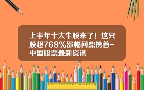 上半年十大牛股来了！这只股超768%涨幅问鼎榜首-中国股票最新资讯