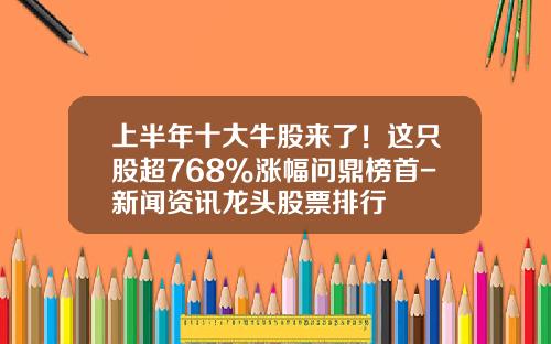 上半年十大牛股来了！这只股超768%涨幅问鼎榜首-新闻资讯龙头股票排行