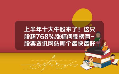 上半年十大牛股来了！这只股超768%涨幅问鼎榜首-股票资讯网站哪个最快最好