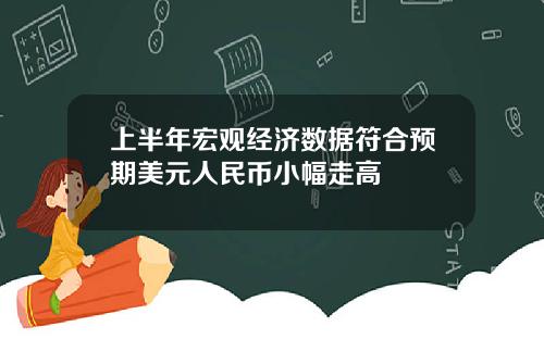 上半年宏观经济数据符合预期美元人民币小幅走高