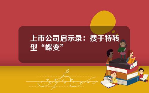 上市公司启示录：搜于特转型“蝶变”
