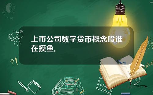 上市公司数字货币概念股谁在摸鱼.