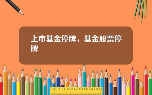 上市基金停牌,基金股票停牌