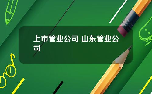 上市管业公司 山东管业公司