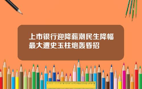 上市银行迎降薪潮民生降幅最大遭史玉柱炮轰昏招