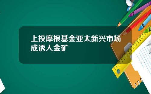 上投摩根基金亚太新兴市场成诱人金矿