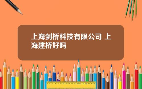 上海剑桥科技有限公司 上海建桥好吗