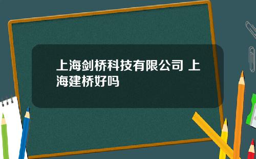 上海剑桥科技有限公司 上海建桥好吗