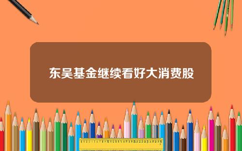 东吴基金继续看好大消费股