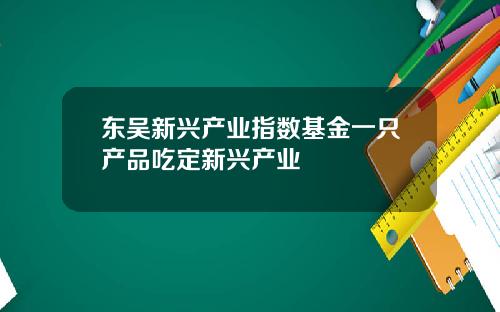 东吴新兴产业指数基金一只产品吃定新兴产业