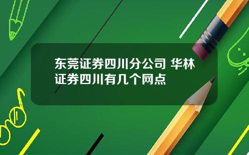东莞证券四川分公司 华林证券四川有几个网点