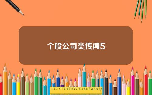 个股公司类传闻5