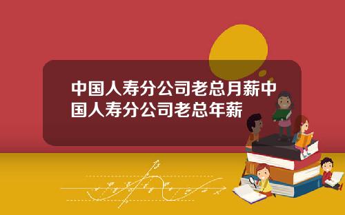 中国人寿分公司老总月薪中国人寿分公司老总年薪