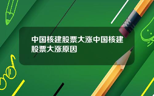 中国核建股票大涨中国核建股票大涨原因