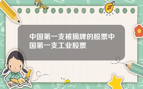 中国第一支被摘牌的股票中国第一支工业股票
