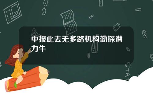 中报此去无多路机构勤探潜力牛