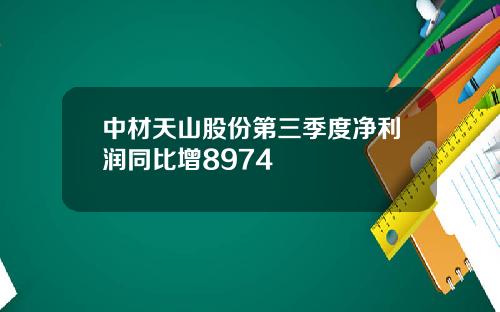 中材天山股份第三季度净利润同比增8974