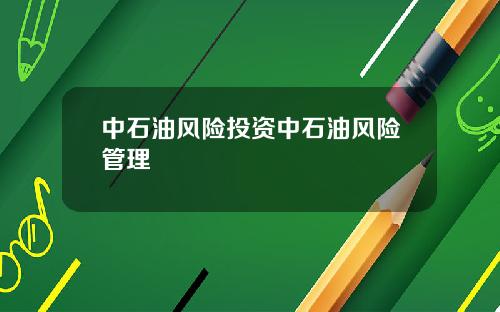 中石油风险投资中石油风险管理