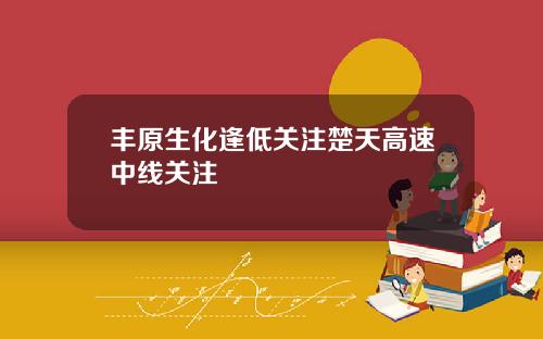 丰原生化逢低关注楚天高速中线关注