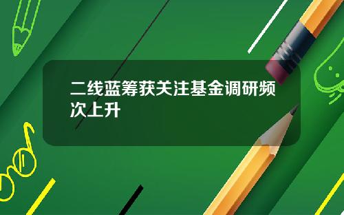 二线蓝筹获关注基金调研频次上升