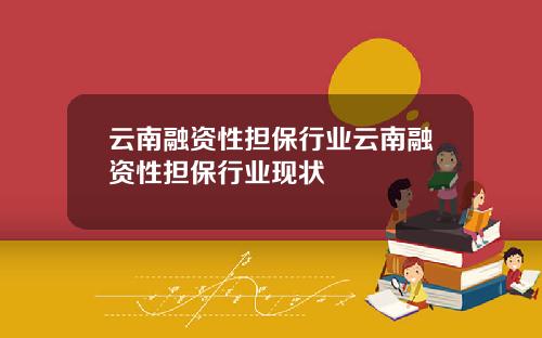 云南融资性担保行业云南融资性担保行业现状