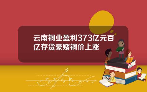 云南铜业盈利373亿元百亿存货豪赌铜价上涨