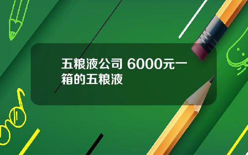 五粮液公司 6000元一箱的五粮液
