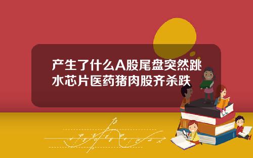 产生了什么A股尾盘突然跳水芯片医药猪肉股齐杀跌