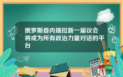 俄罗斯委内瑞拉新一届议会将成为所有政治力量对话的平台