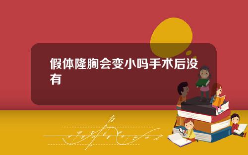 假体隆胸会变小吗手术后没有