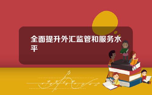 全面提升外汇监管和服务水平