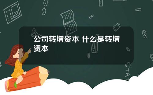 公司转增资本 什么是转增资本