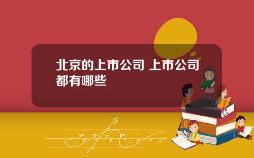 北京的上市公司 上市公司都有哪些