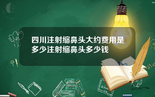 四川注射缩鼻头大约费用是多少注射缩鼻头多少钱
