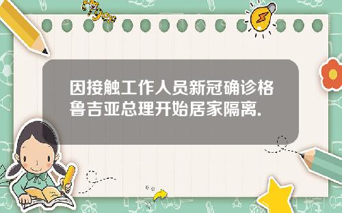 因接触工作人员新冠确诊格鲁吉亚总理开始居家隔离.