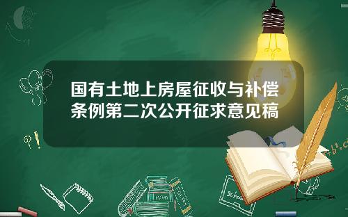 国有土地上房屋征收与补偿条例第二次公开征求意见稿