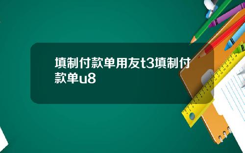 填制付款单用友t3填制付款单u8
