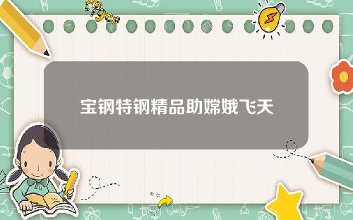 宝钢特钢精品助嫦娥飞天
