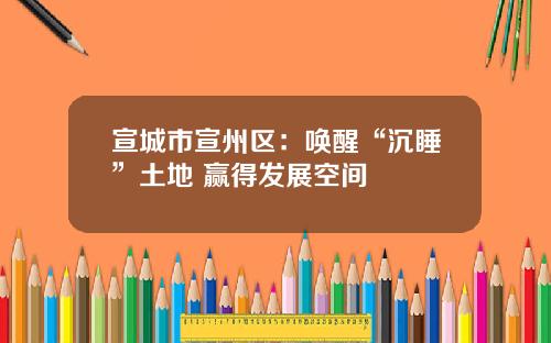 宣城市宣州区：唤醒“沉睡”土地 赢得发展空间